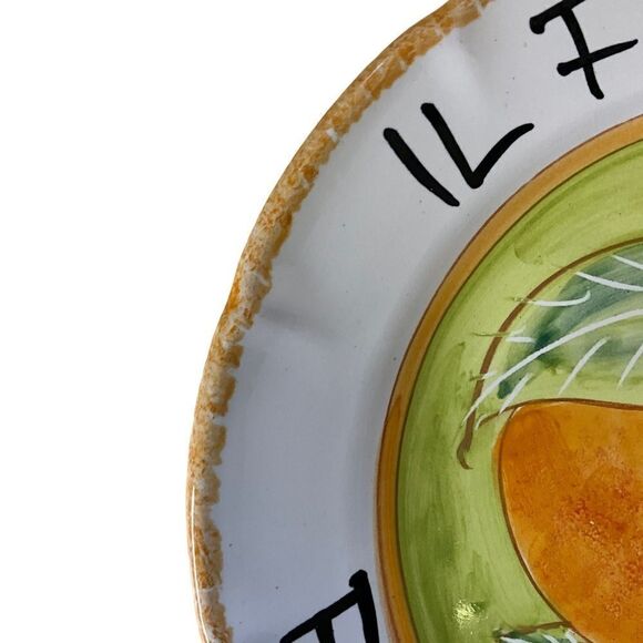 CERASELLA Prodotto Vietrese Plate Festa Regionale 2003 Handpainted Orange - Picture 6 of 13